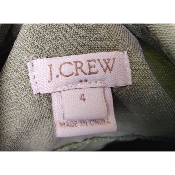 J Crew Women's Olive Green Dress Size 4 - Picture 6 of 7